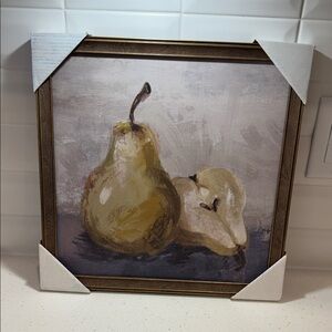 Studio McGee Threshold Framed Pears Still Life Wall Art - Beige/Gold
